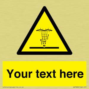 Custom warning geyser water jet